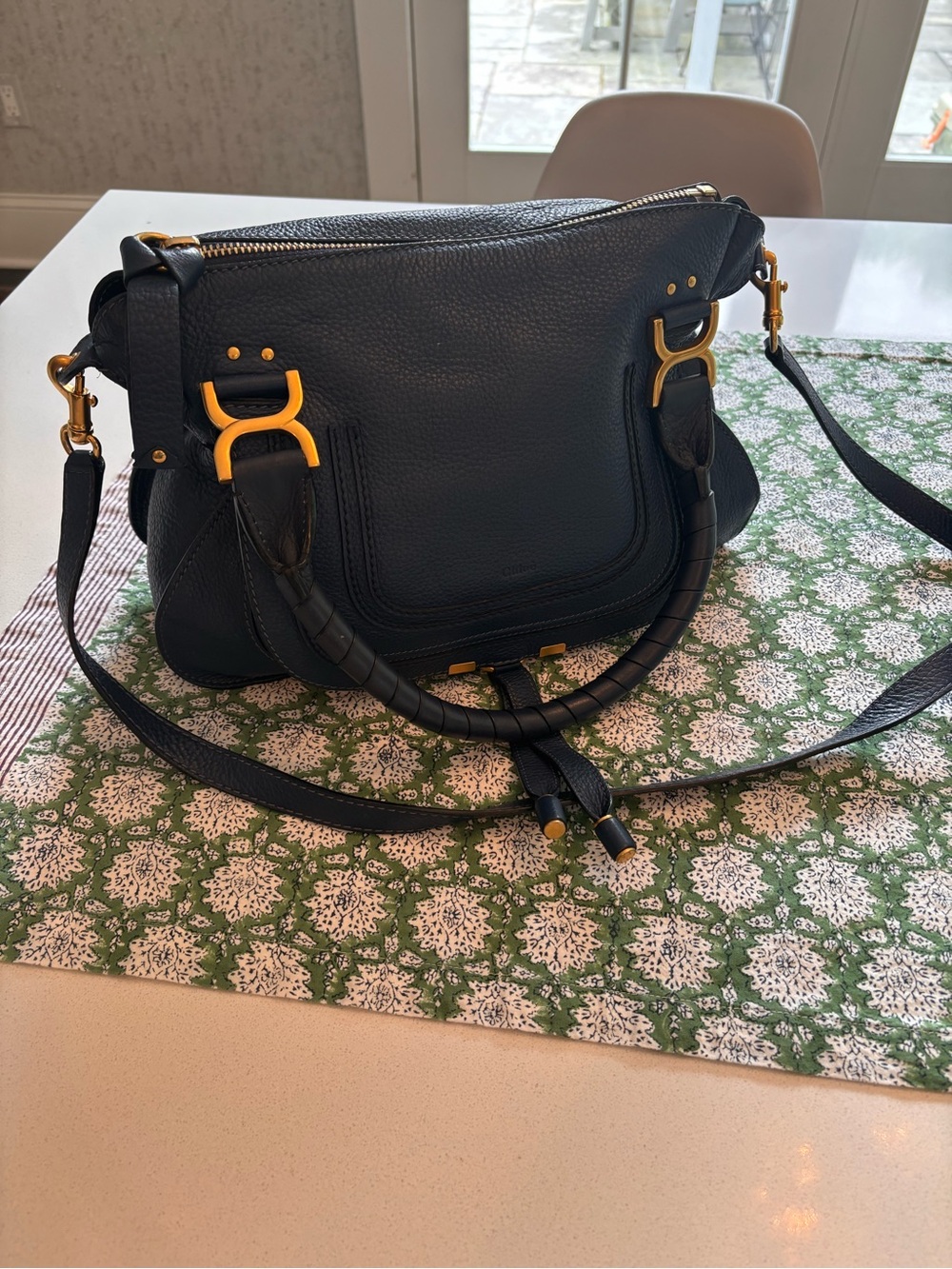 Chloe Marcie Leather crossbody with Gold Hardware - Picture 3 of 13
